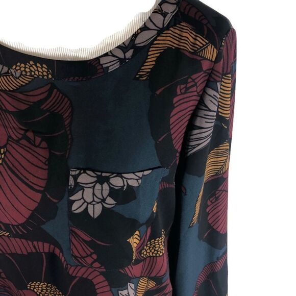 Ann Taylor Loft Floral Design Tunic Shirt Small - Picture 2 of 8